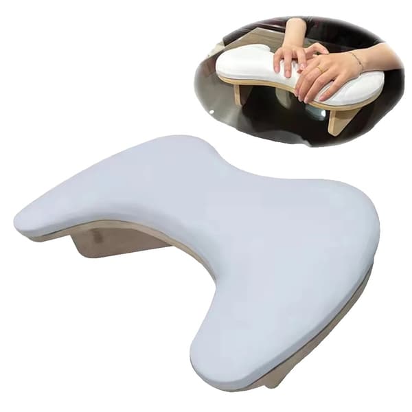 U-muotoinen kynsivarren tuki, ergonominen muotoilu, pehmeä PU-materiaali,VALKOINEN