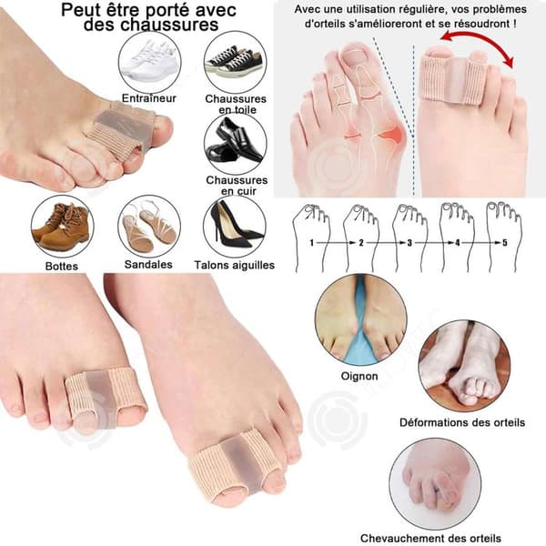 INN Toe Wrap Splint 4st Pwshymi Hammer Toe Straightener Hygiene Scrub Plattång