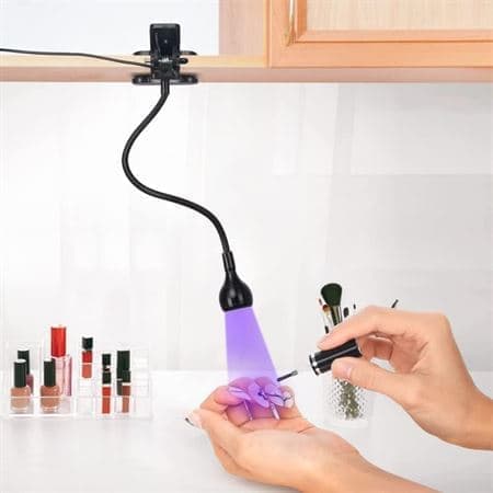 LED Mini Nagellampa - Kompakt och Effektiv för Naglar och Gellack (Svart)