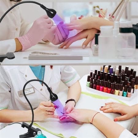 LED Mini Nagellampa - Kompakt och Effektiv för Naglar och Gellack (Svart)