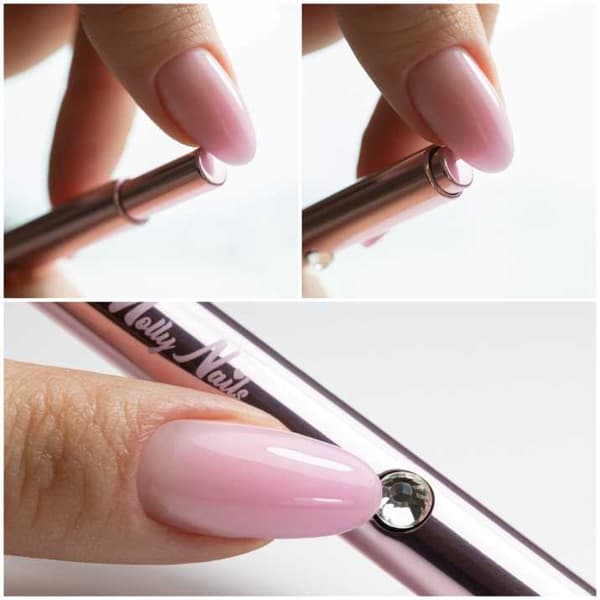 MOLLY NAILS THIN OVAL PRO GEL Borste Nr 4 - 7,5 mm