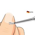 Miniatyrbillede 4 af 5: INF Neglebåndsfjerner værktøjssæt med stålskubber og pose