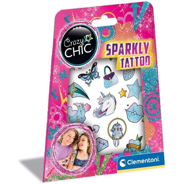 Glittrande tatueringar Crazy Chic - CLEMENTONI