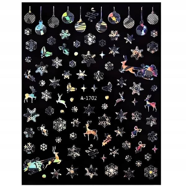 Jouluiset kynsitarrat Glitter LOMA LUMIHIUTALEET PORO