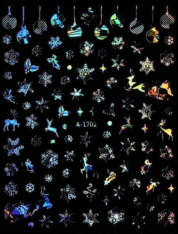 Jouluiset kynsitarrat Glitter LOMA LUMIHIUTALEET PORO