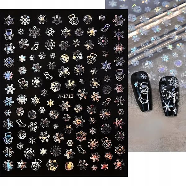 Jouluiset kynsitarrat Glitter LOMA LUMIHIUTALEET LUMIHIUTALEET