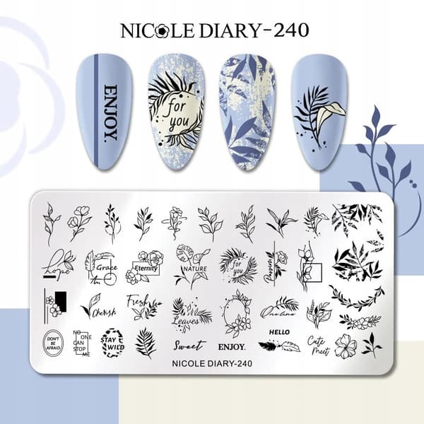 Nagelkonst Stämpelplatta NicoleDiary-240