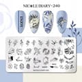Miniatyrbild 3 av 11: Nagelkonst Stämpelplatta NicoleDiary-240