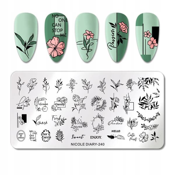 Nagelkonst Stämpelplatta NicoleDiary-240