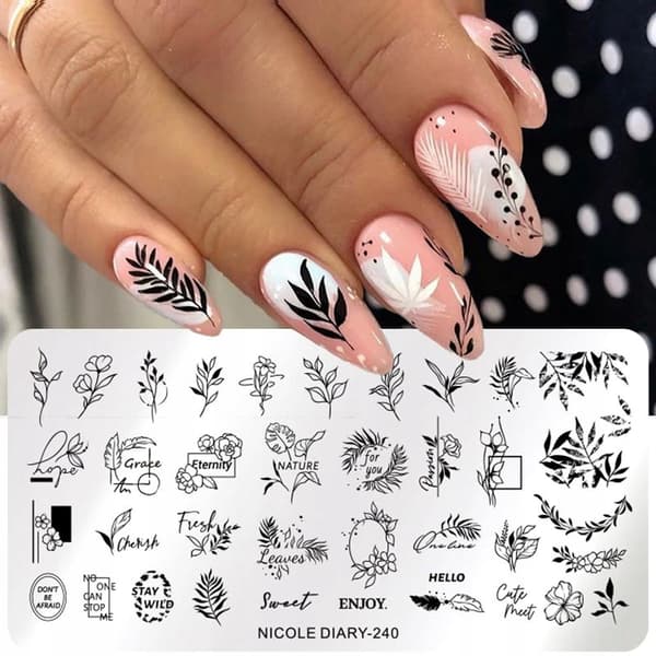 Nagelkonst Stämpelplatta NicoleDiary-240