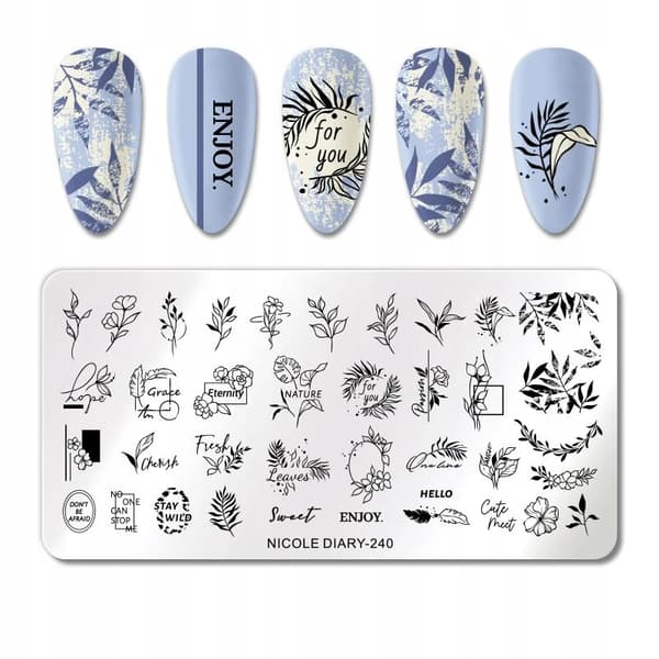 Nagelkonst Stämpelplatta NicoleDiary-240
