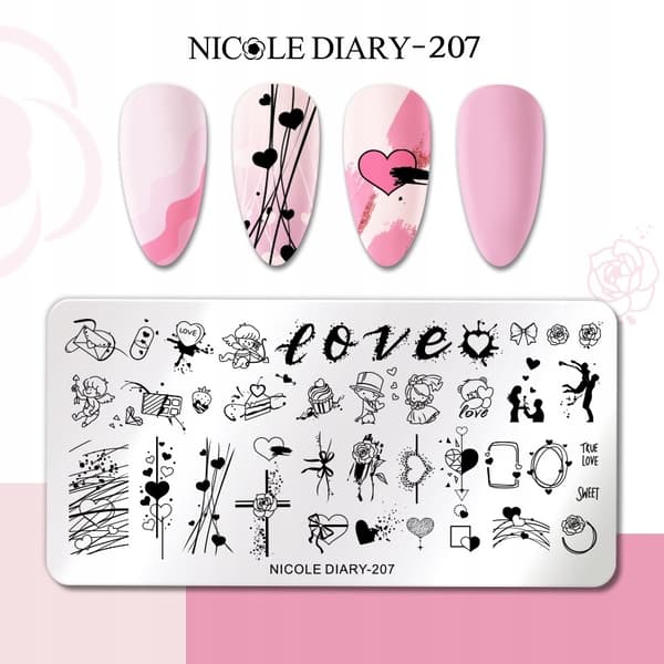 Nagelkonst Stämpelplatta NicoleDiary-207