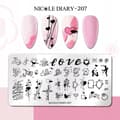 Miniatyrbild 7 av 11: Nagelkonst Stämpelplatta NicoleDiary-207