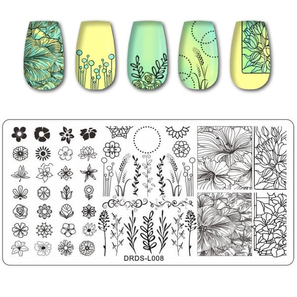 Nagelkonst Stämpelplatta DRDS-L008