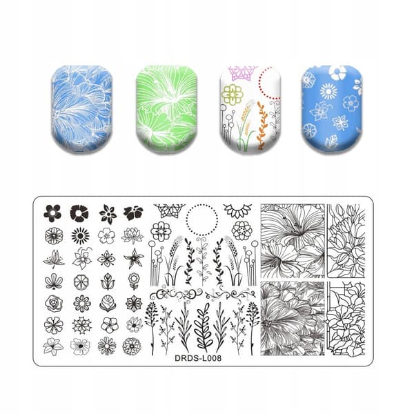 Nagelkonst Stämpelplatta DRDS-L008