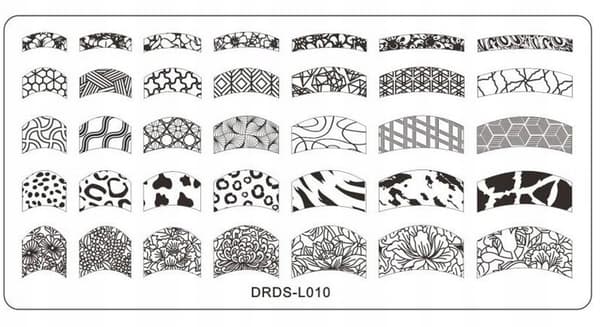 Kynsienkoristelun leimasinlevy DRDS-L010