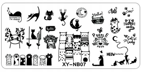 Stempelplade til neglekunst XY-NB07