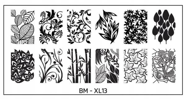 Kynsienkoristelun leimauslevy BM-XL13