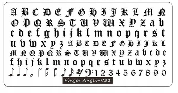 Neglekunst Stempelplade Finger Engel - V31