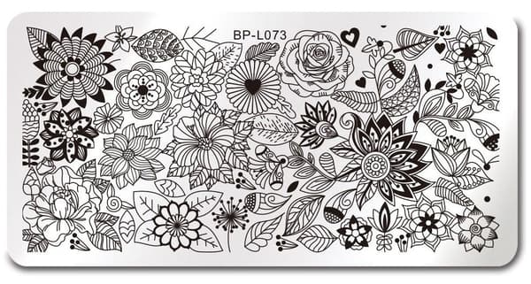 Born Pretty Nail Art Stämpelplatta - L073