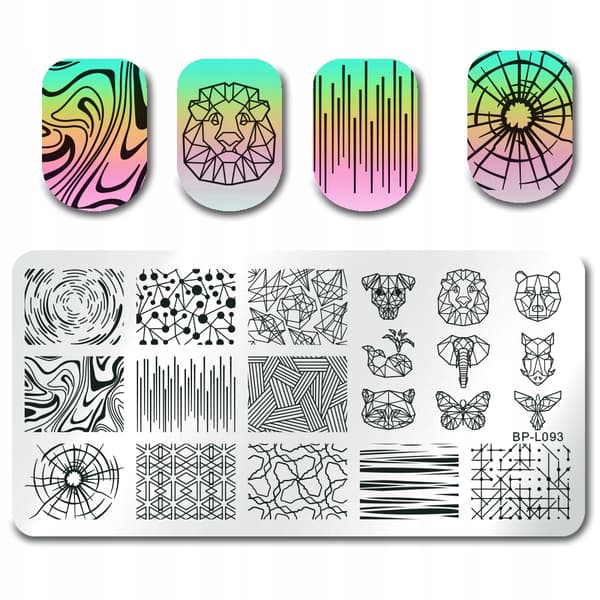Born Pretty Nail Art Stämpelplatta - L093
