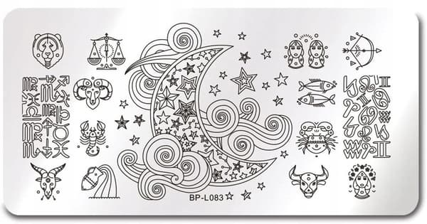 Born Pretty Nail Art Stämpelplatta - L083