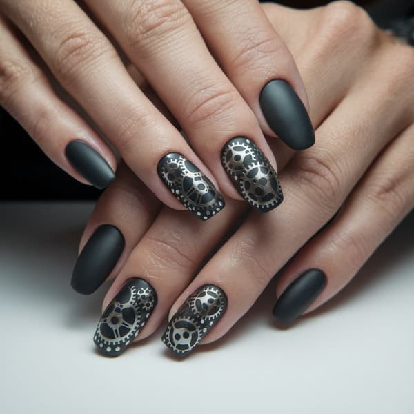 Nagelkonst Stämpelplatta Fingerängel - V04