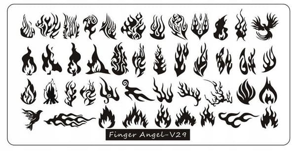 Neglekunst Stempelplade Finger Engel - V29
