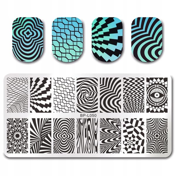 Born Pretty Nail Art Stämpelplatta - L050
