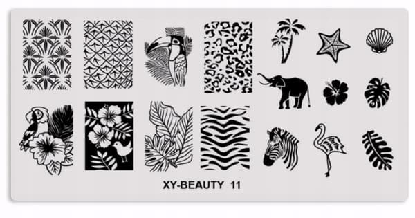 XY-BEAUTY Neglekunst Stempelplade - 11