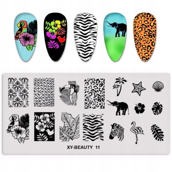 XY-BEAUTY Neglekunst Stempelplade - 11