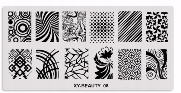 XY-BEAUTY Neglekunst Stempelplade - 08