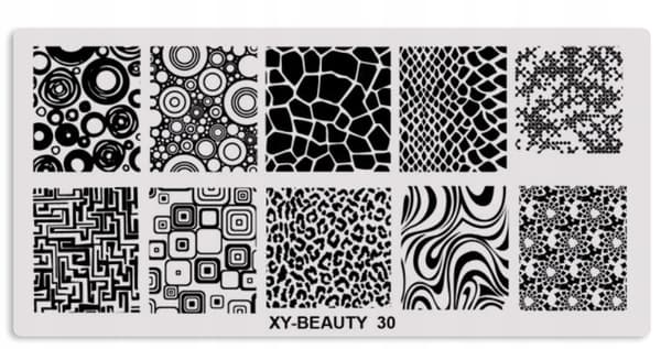 XY-BEAUTY Neglekunst Stempelplade - 30