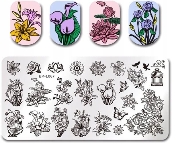 Born Pretty Nail Art Stämpelplatta - L067