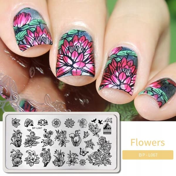 Born Pretty Nail Art Stämpelplatta - L067