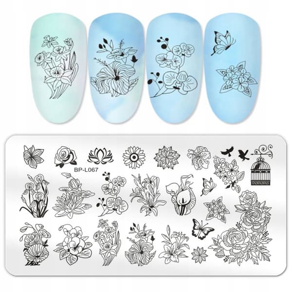 Born Pretty Nail Art Stämpelplatta - L067
