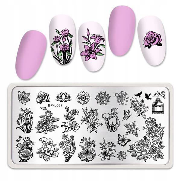 Born Pretty Nail Art Stämpelplatta - L067