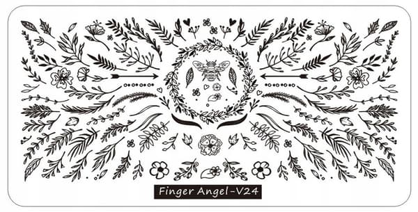 Neglekunst Stempelplade Finger Engel - V24
