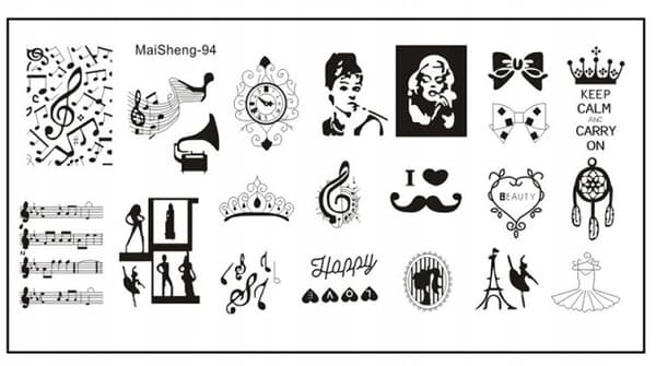 Nail Art Stempelplade MaiSheng-94