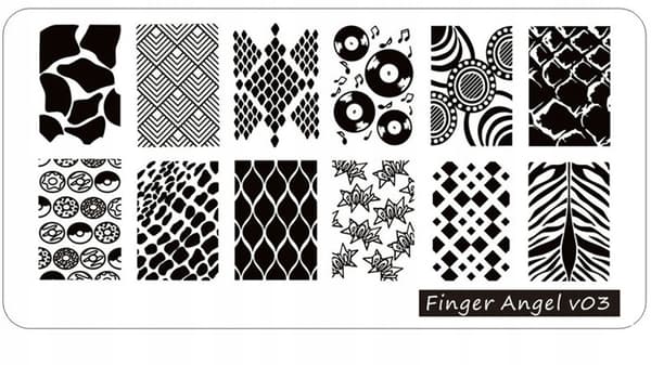 Neglekunst Stempelplade Finger Engel - V03