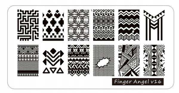 Neglekunst Stempelplade Finger Engel - V16
