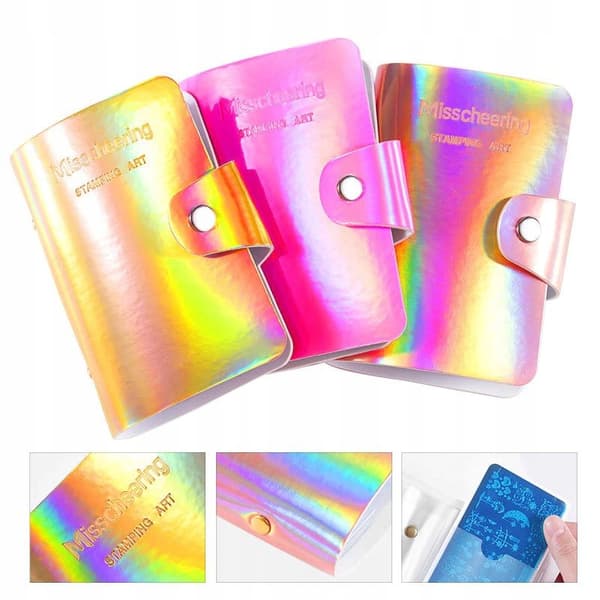 Nagelkonst Stämpelplatta Etui, Rosa