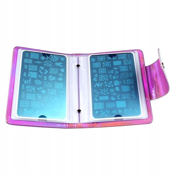 Stämpelplatta Organizer, Nagelkonst, Mellanrosa
