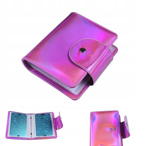 Stämpelplatta Organizer, Nagelkonst, Mellanrosa
