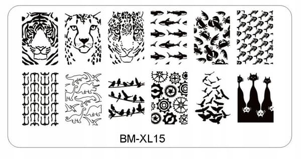 Neglestempelplademønstre BM-XL15