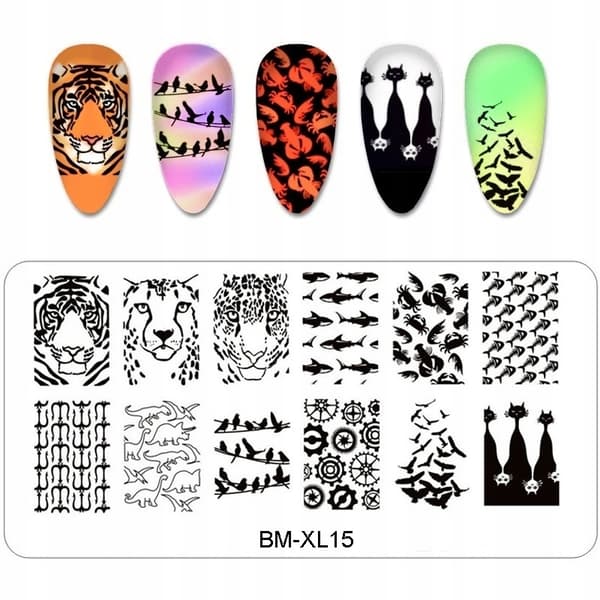 Neglestempelplademønstre BM-XL15