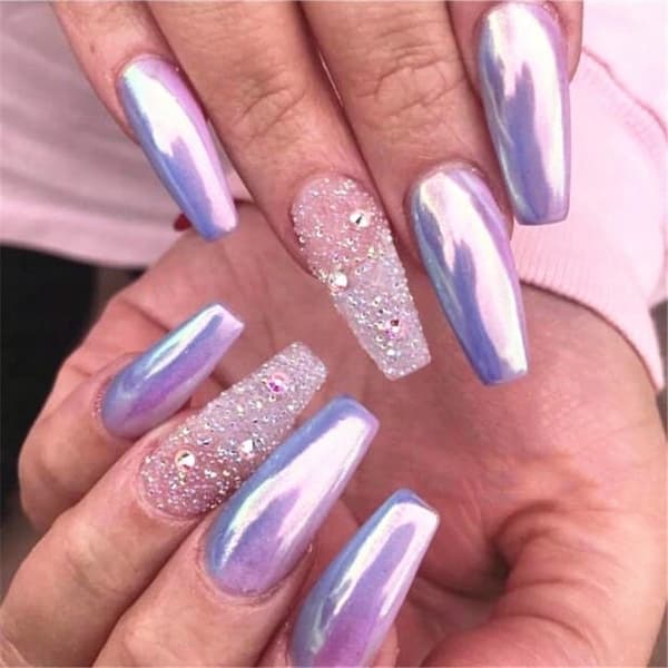 AURORA Mermaid Nail Powder Mirror + Applikator