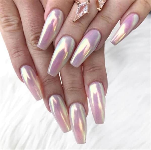 AURORA Mermaid Nail Powder Mirror + Applikator