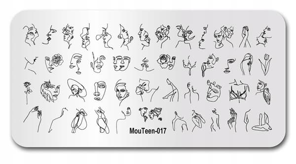 MouTeen Neglestempelplade Mønstre-017