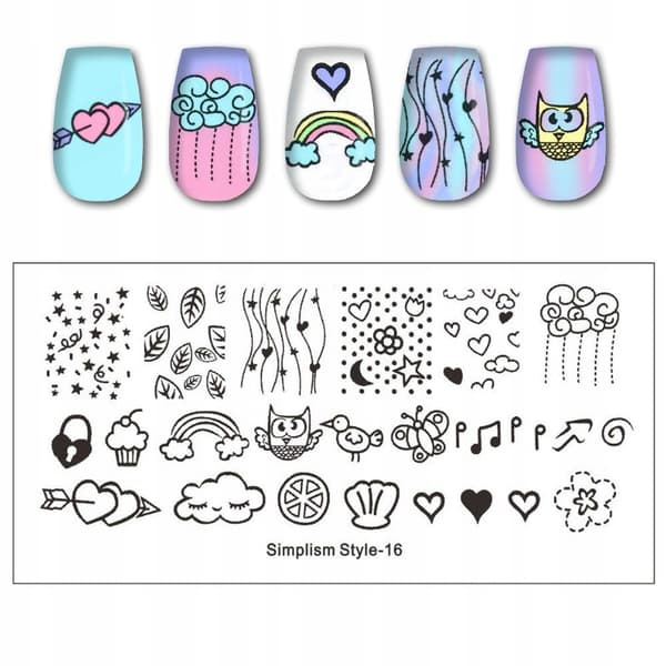 Stämpelplatta för nagelkonst SimplismStyle-16